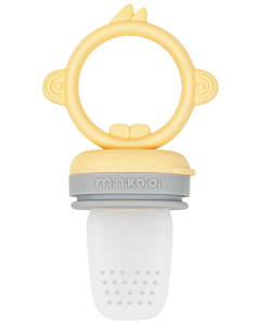 Dispozitiv de hranire Minikoioi, 100% Premium Silicone – Mellow Yellow / Powder Grey