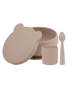 Set de hranire BWL I Minikoioi, 100% Premium Silicone – Bubble Beige