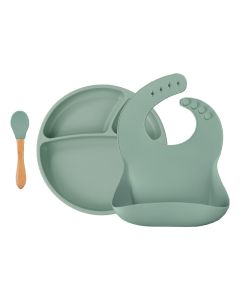 Set de hranire BWL II Minikoioi, 100% Premium Silicone – River Green