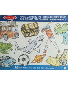 Caiet jumbo cu desene pentru colorat Melissa and Doug Albastru