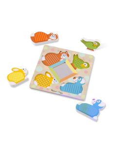 Puzzle tactil cu oglinda Pets Melissa and Doug