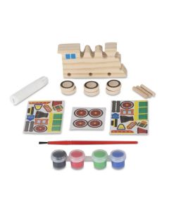 Coloreaza-ti locomotiva din lemn Melissa and Doug