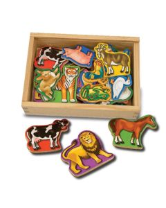 Animale de lemn cu magneti Melissa and Doug