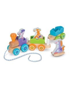 Trenulet din lemn cu animale - Melissa and Doug