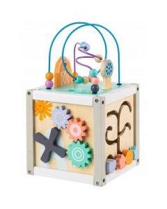 Cub educational din lemn ECOTOYS 1030 