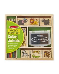 Set 9 stampile din lemn Safari - Melissa & Doug