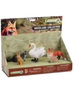 Set 5 figurine Animale din padure pictate manual LPP Collecta