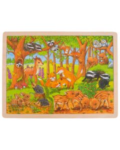 Puzzle Din Lemn Pui De Animale Salbatice