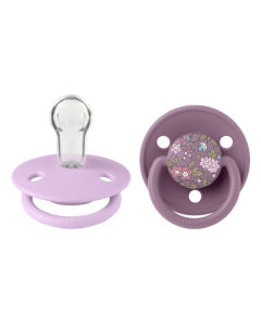 BIBS x LIBERTY - Set 2 suzete De Lux Chamomile Lawn Silicon, tetina rotunda, marime universala