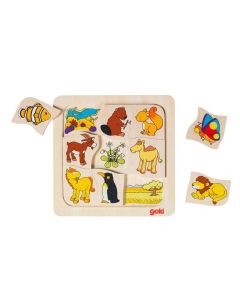 Joc puzzle de asociere Casutele animalelor 2