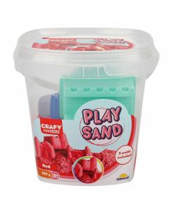 Nisip kinetic Fun Sand 350 gr Rosu si 3 unelte de modelat