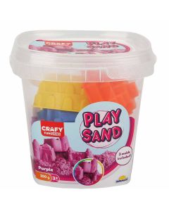 Nisip kinetic Fun Sand 350 gr Mov si 3 unelte de modelat