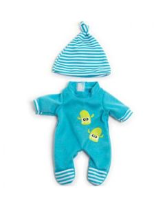 Set pijama si caciulita pentru papusa baiat 21 cm