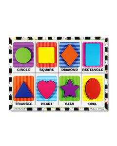 Puzzle lemn in relief Forme geometrice Melissa and Doug