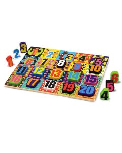 Melissa and Doug - Puzzle lemn in relief Numere de la 1 la 20