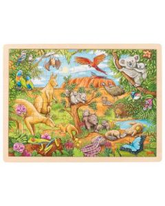 Puzzle din lemn cu 96 piese Animale din Australia