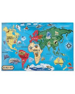 Puzzle de podea Harta Lumii World Map Melissa and Doug