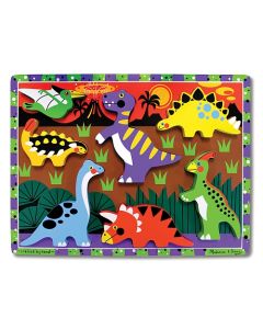 Puzzle lemn in relief Dinozauri Melissa and Doug