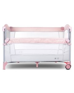 Patut pliabil Sun Baby 005 cu laterala culisanta Pink