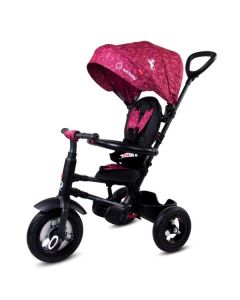 Tricicleta pliabila cu roti gonflabile Sun Baby 014 Qplay Rito - Purple Unicorn - Resigilat