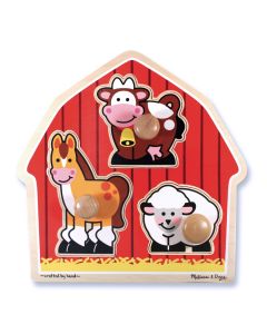 Puzzle lemn jumbo Ferma Melissa and Doug