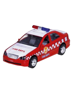 Masinuta die cast cu sunete si lumini, 15 cm, pompieri, rosie