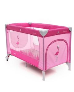 Patut pliabil cu 2 nivele Coto Baby Samba Plus Pink