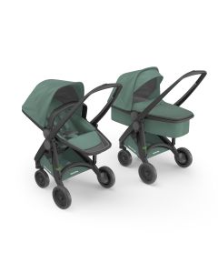 Carucior 2 In 1, Greentom, 100% Ecologic, Black Sage