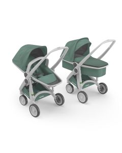 Carucior 2 In 1, Greentom, 100% Ecologic, Grey Sage