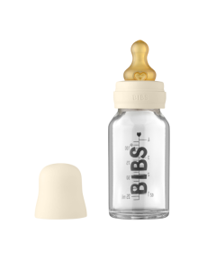 BIBS - Set complet biberon din sticla anticolici, 110 ml, Ivory