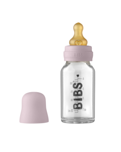 BIBS - Set complet biberon din sticla anticolici, 110 ml, Dusky Lilac