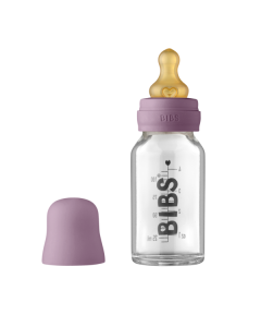 BIBS - Set complet biberon din sticla anticolici, 110 ml, Mauve