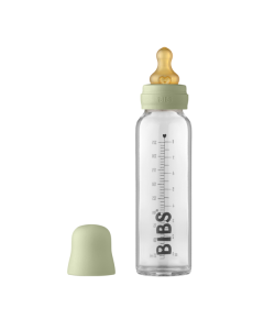 BIBS - Set complet biberon din sticla anticolici, 225 ml, Sage