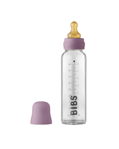 BIBS - Set complet biberon din sticla anticolici, 225 ml, Mauve