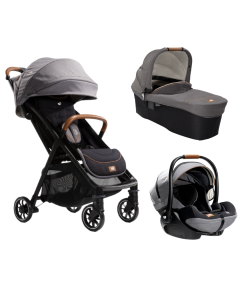 Joie - Carucior pentru copii ultracompact 3 in 1 Parcel Carbon / i-Level Carbon ( Carucior Parcel Carbon + Landou Ramble XL Carbon + Scoica auto i-Level Recline - 85 cm, Carbon) 