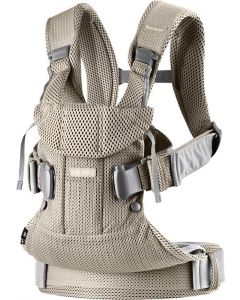 BabyBjorn - Marsupiu anatomic One Air - Greige, 3D Mesh