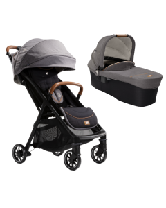 Joie - Carucior pentru copii ultracompact 2 in 1 Parcel, nastere - 22 kg, Signature Carbon (Carucior Parcel Carbon + Landou Ramble XL Carbon)