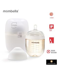 Biberon Anticolici Mombella Breast-Like, 210ml, Tetina M flux mediu, PPSU, Ivory