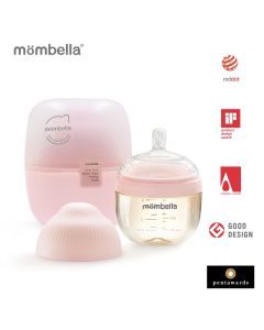 Biberon Anticolici Mombella Breast-Like, 120ml, Tetina S flux lent, PPSU, Old Roze