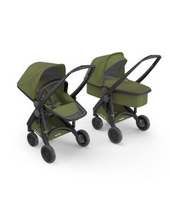 Carucior 2 in 1, Greentom, 100% Ecologic, Black Olive