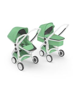 Carucior 2 In 1, Greentom, 100% Ecologic, White Mint