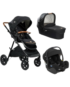 Joie - Carucior pentru copii multifunctional 3 in 1 Aeria Signature Eclipse (Carucior Aeria Eclipse+ Landou Ramble Eclipse+ scoica i-Gemm Eclipse)