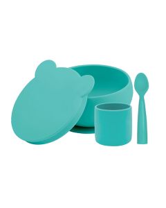 Set de hranire BWL I Minikoioi, 100% Premium Silicone – Aqua Green