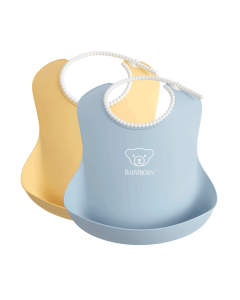 BabyBjorn - Set 2 bavete, Powder Yellow/ Powder Blue