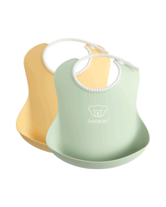 BabyBjorn - Set 2 bavete, Powder Yellow/ Powder Green