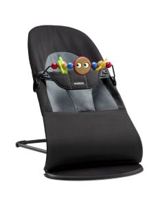 BabyBjorn - Balansoar Balance Soft Black/Grey cu bara de jucarii