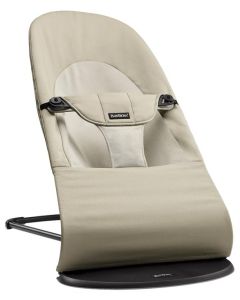 BabyBjorn - Balansoar Balance Soft Khaki cu detalii Negre, Bumbac