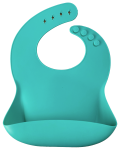 Baveta Basic Bib Minikoioi, 100% Premium Silicone – Aqua Green