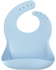 Baveta Basic Bib Minikoioi, 100% Premium Silicone – Mineral Blue