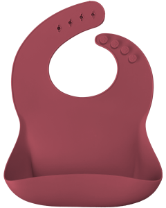 Baveta Basic Bib Minikoioi, 100% Premium Silicone – Velvet Rose